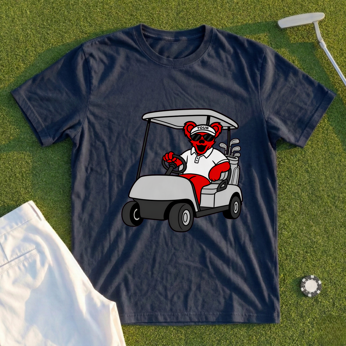 Bear Driving Cart Tee