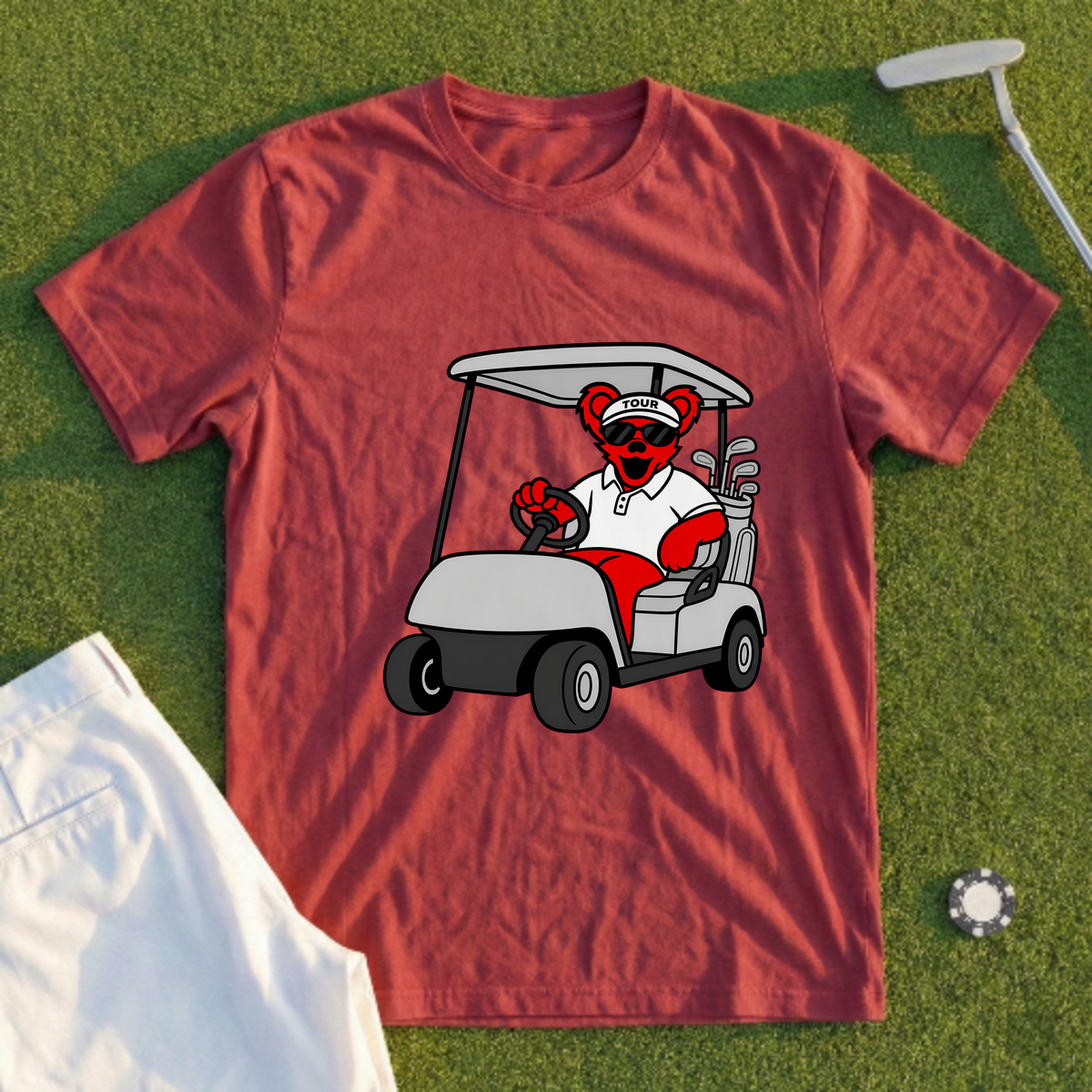 Bear Driving Cart Tee