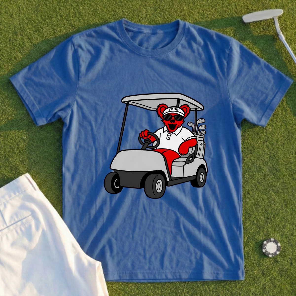 Bear Driving Cart Tee