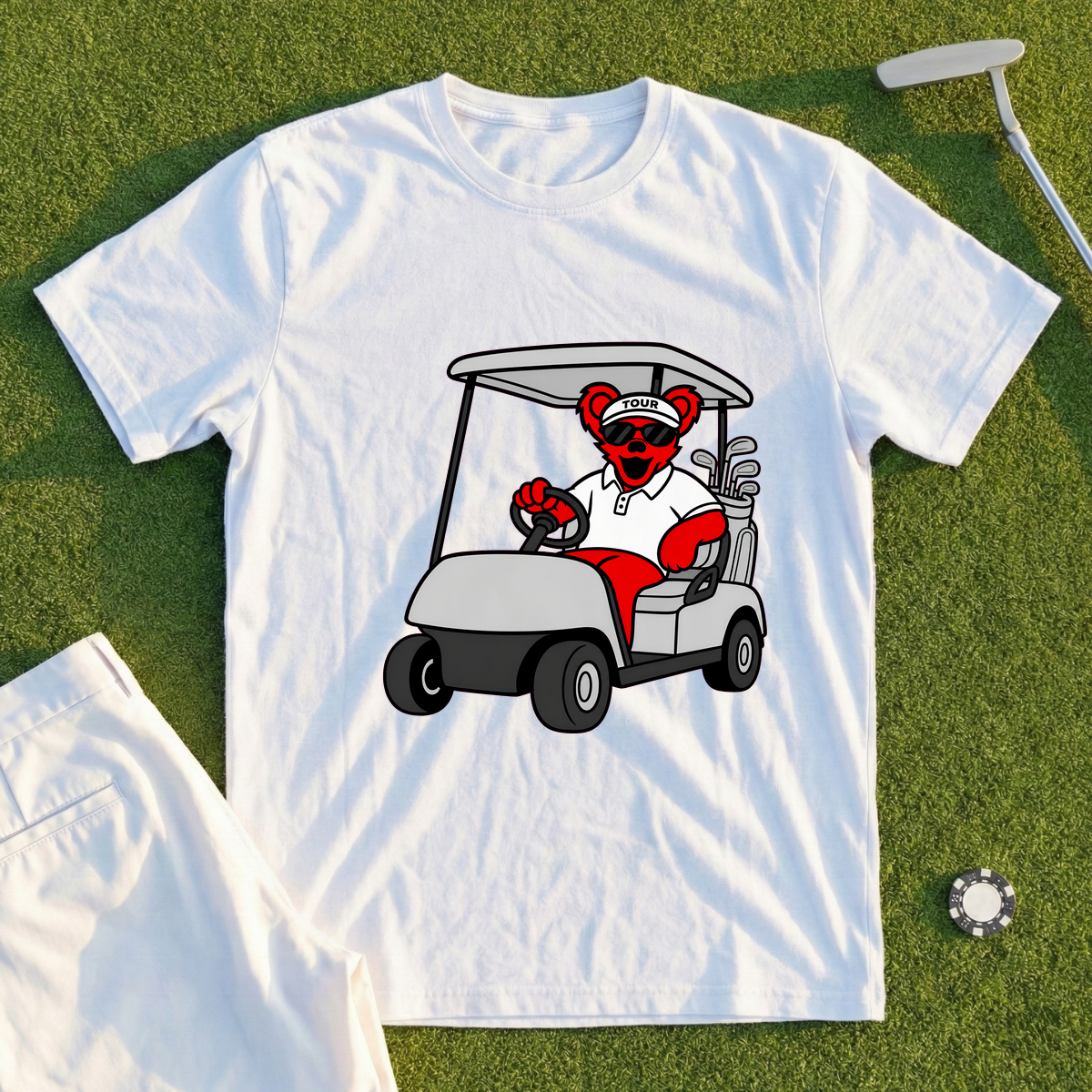 Bear Driving Cart Tee