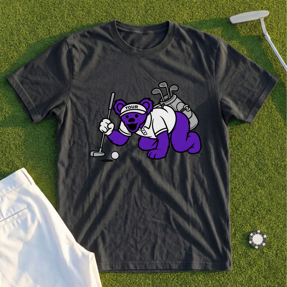 Bear Reading The Green Tee