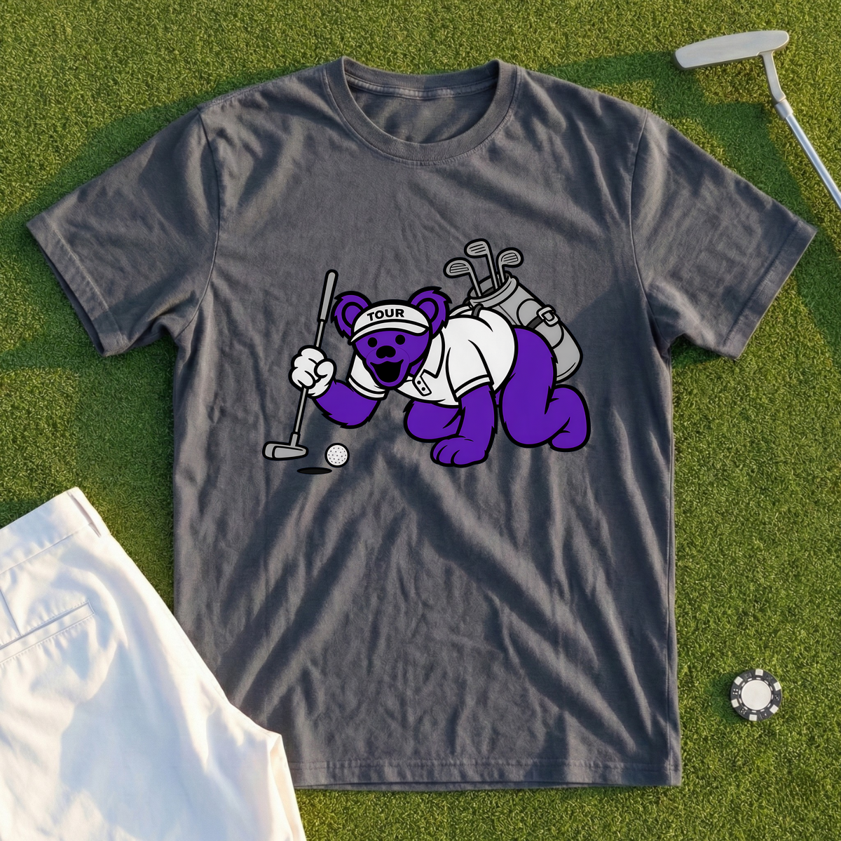 Bear Reading The Green Tee