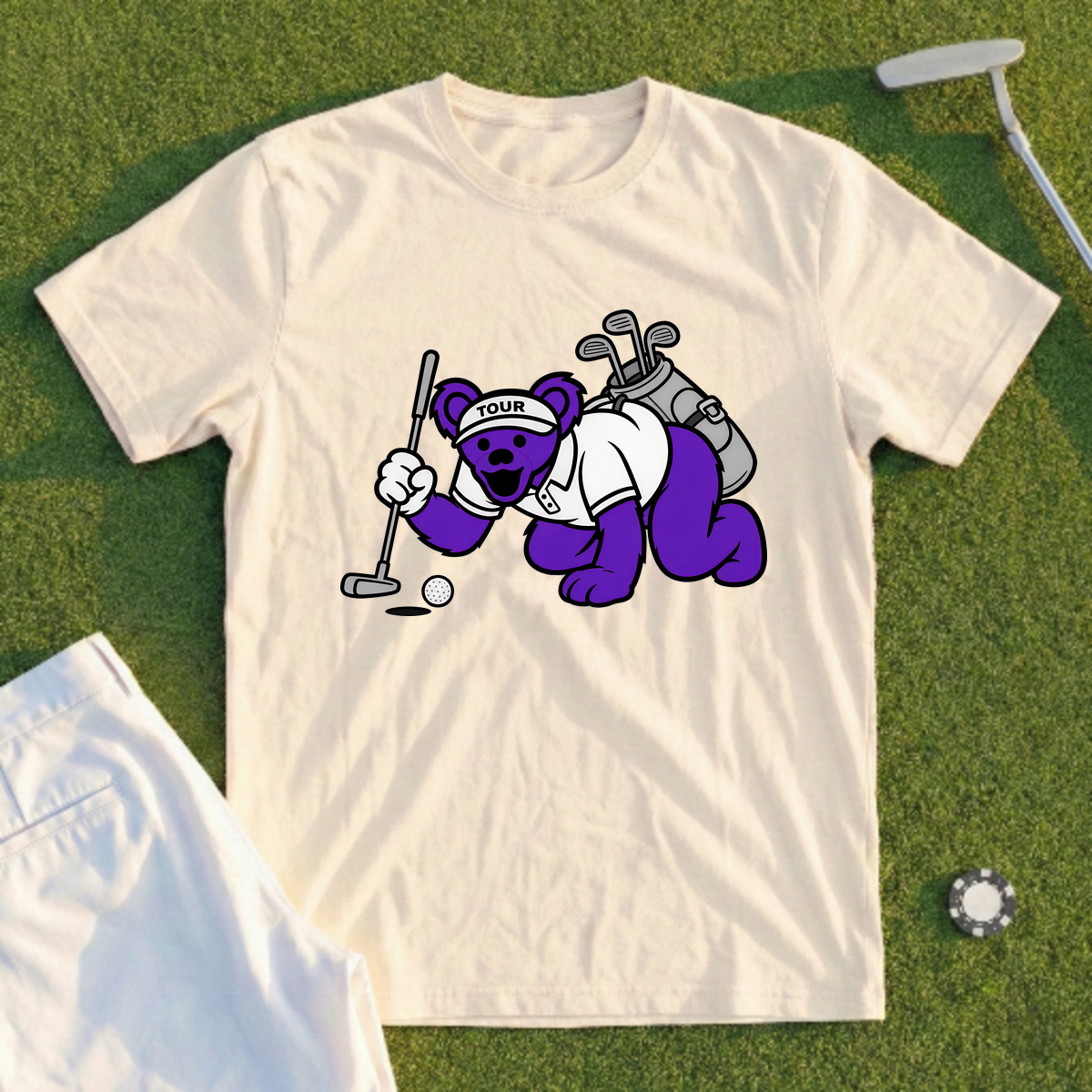 Bear Reading The Green Tee