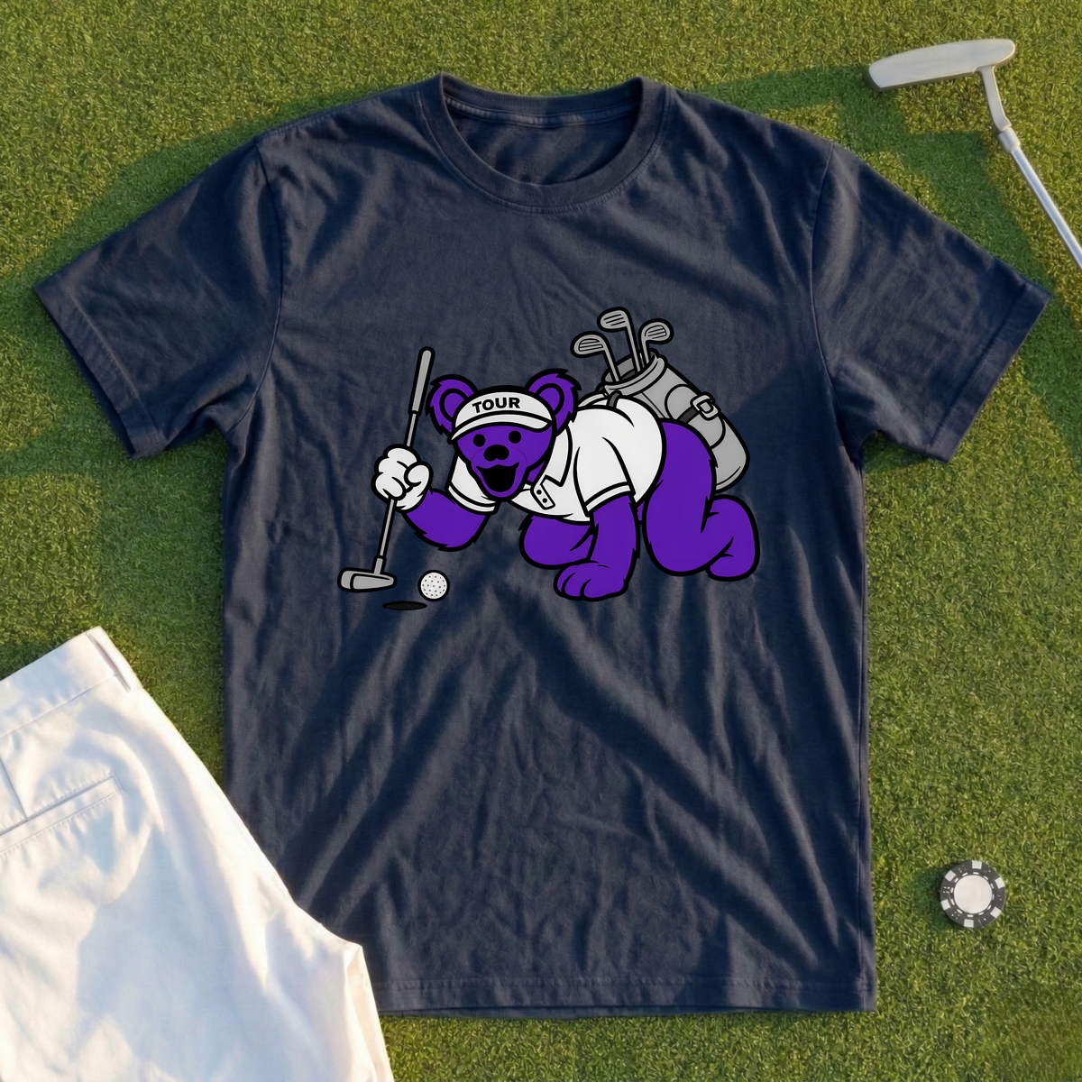 Bear Reading The Green Tee