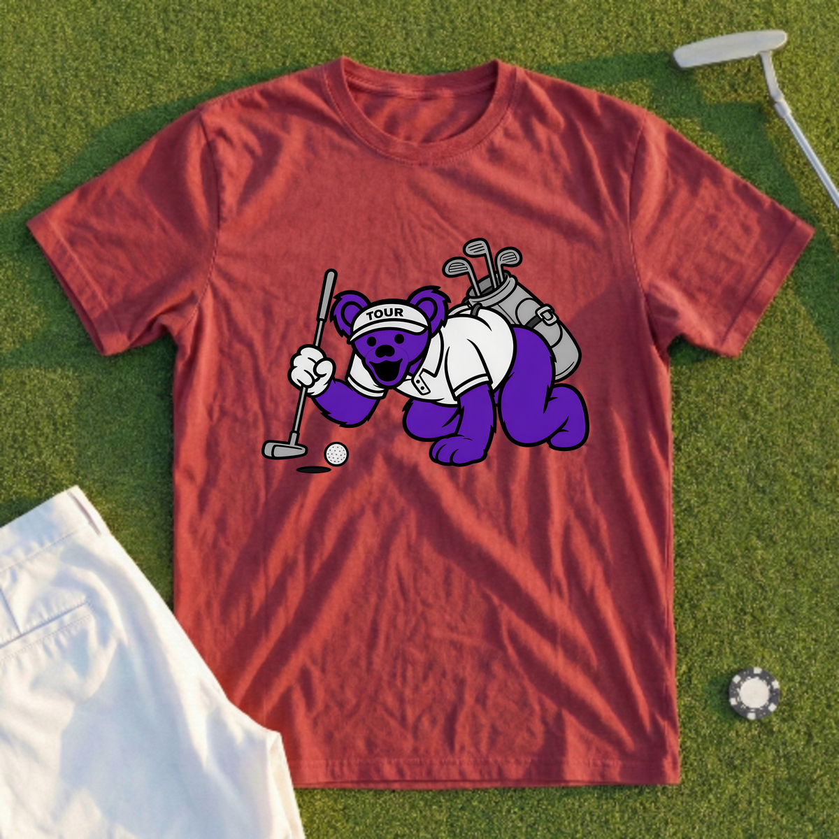 Bear Reading The Green Tee