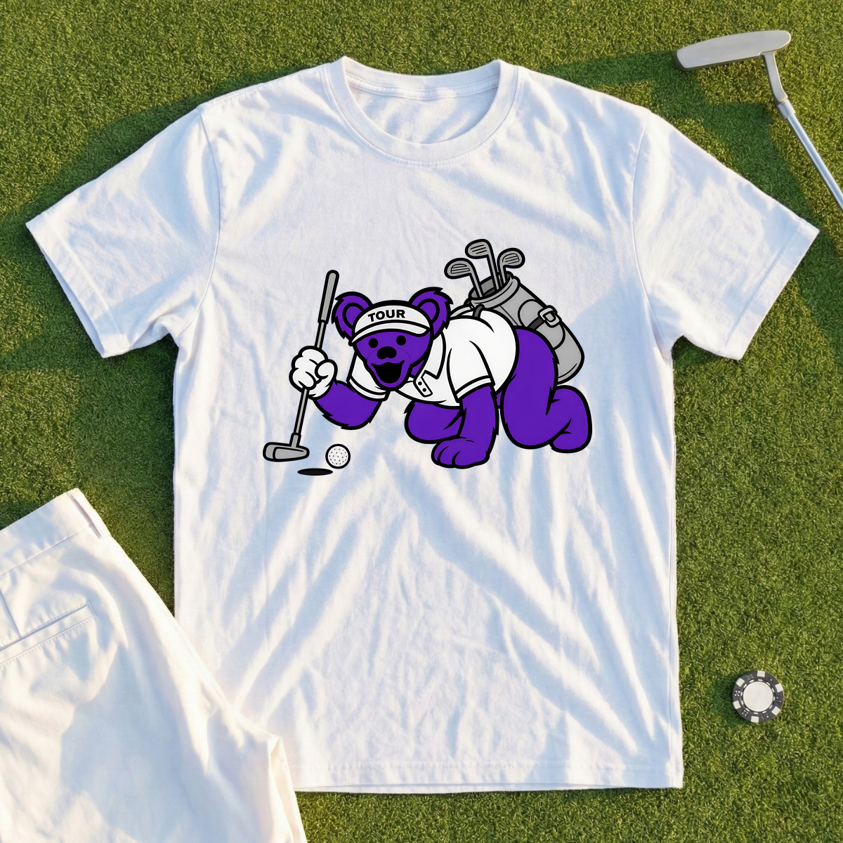 Bear Reading The Green Tee