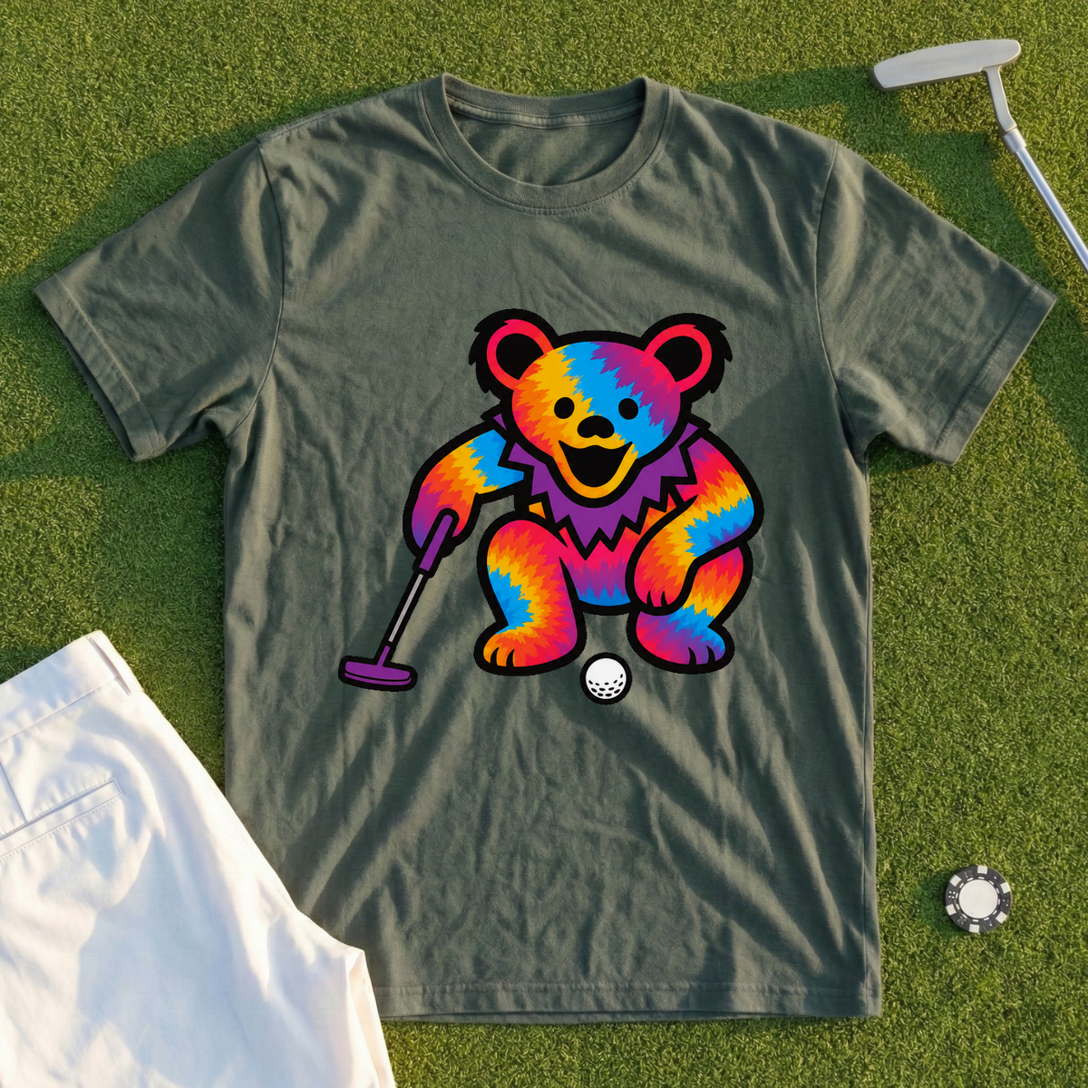Bear Reads The Green Tee