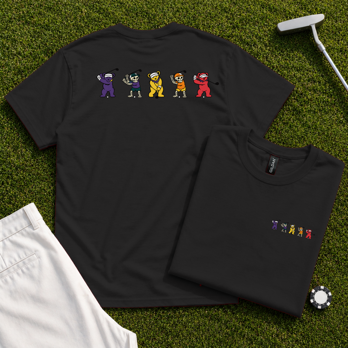 Bears And Bones Back Print Tee