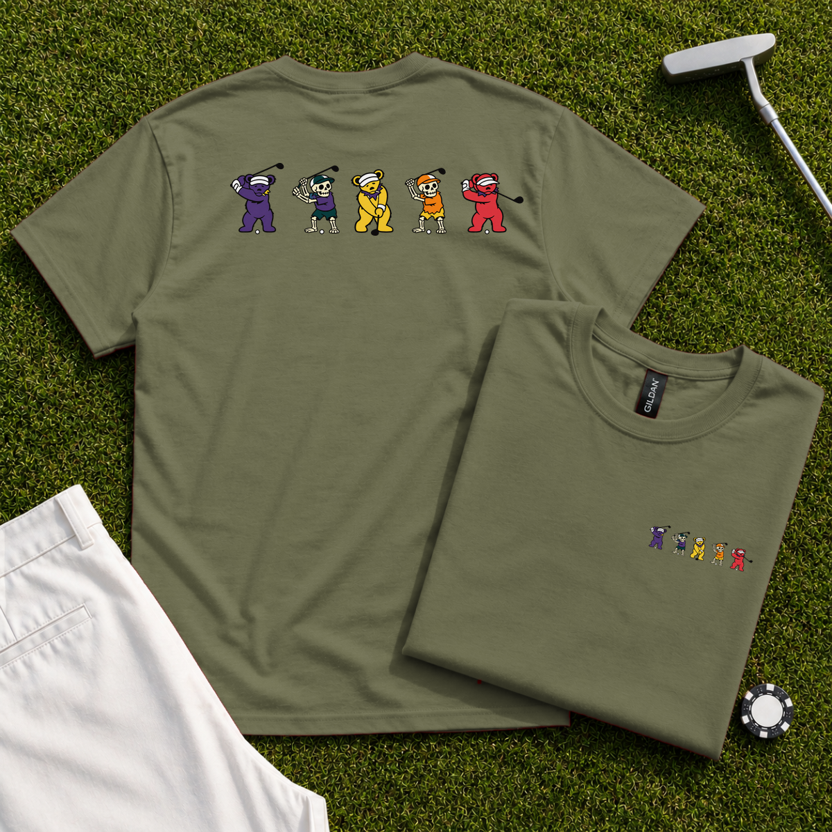 Bears And Bones Back Print Tee