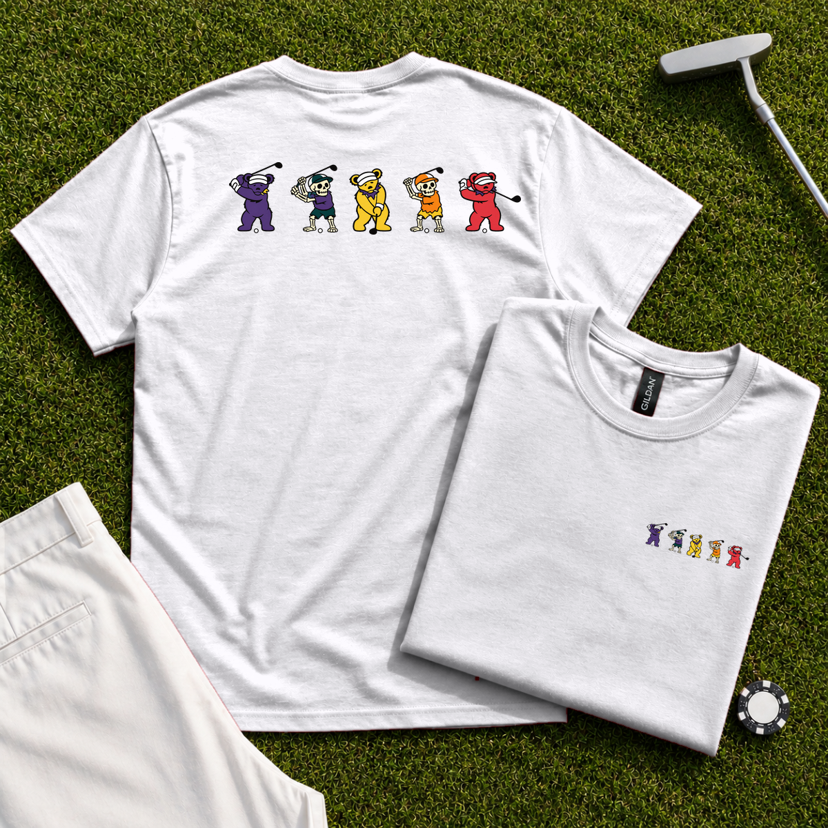 Bears And Bones Back Print Tee