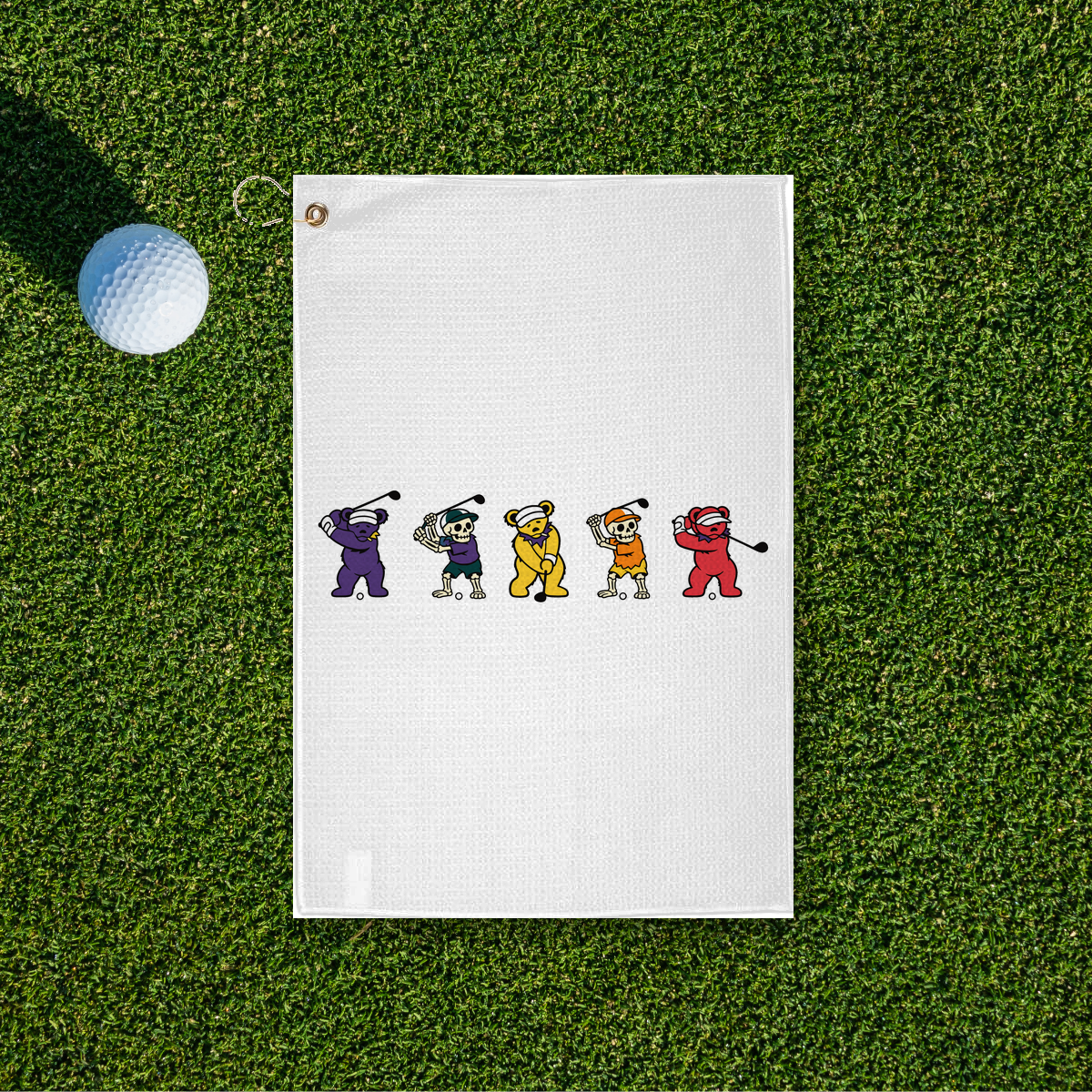 Bears And Bones Golf Towel