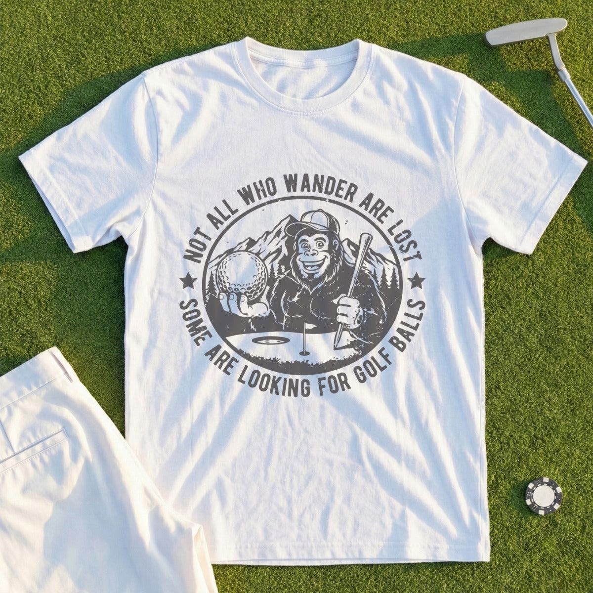 Not All Who Wander Are Lost Golf Balls T-Shirt