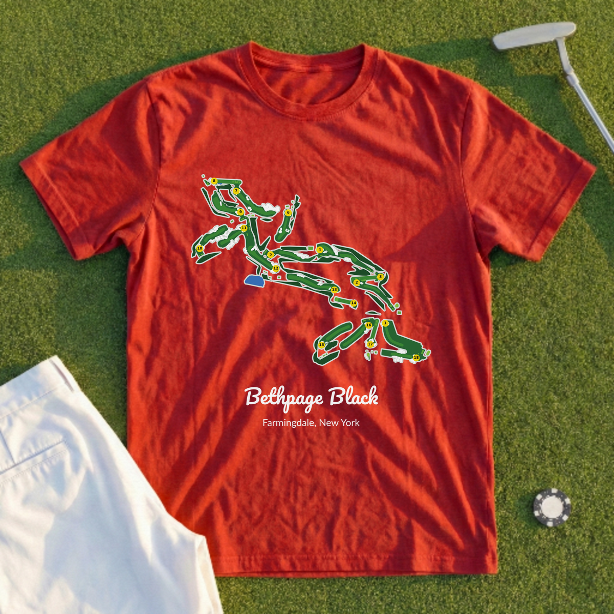 Bethpage Black Course Map Tee