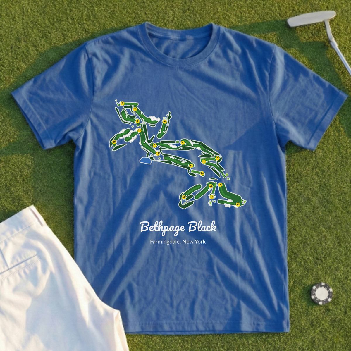Bethpage Black Course Map Tee