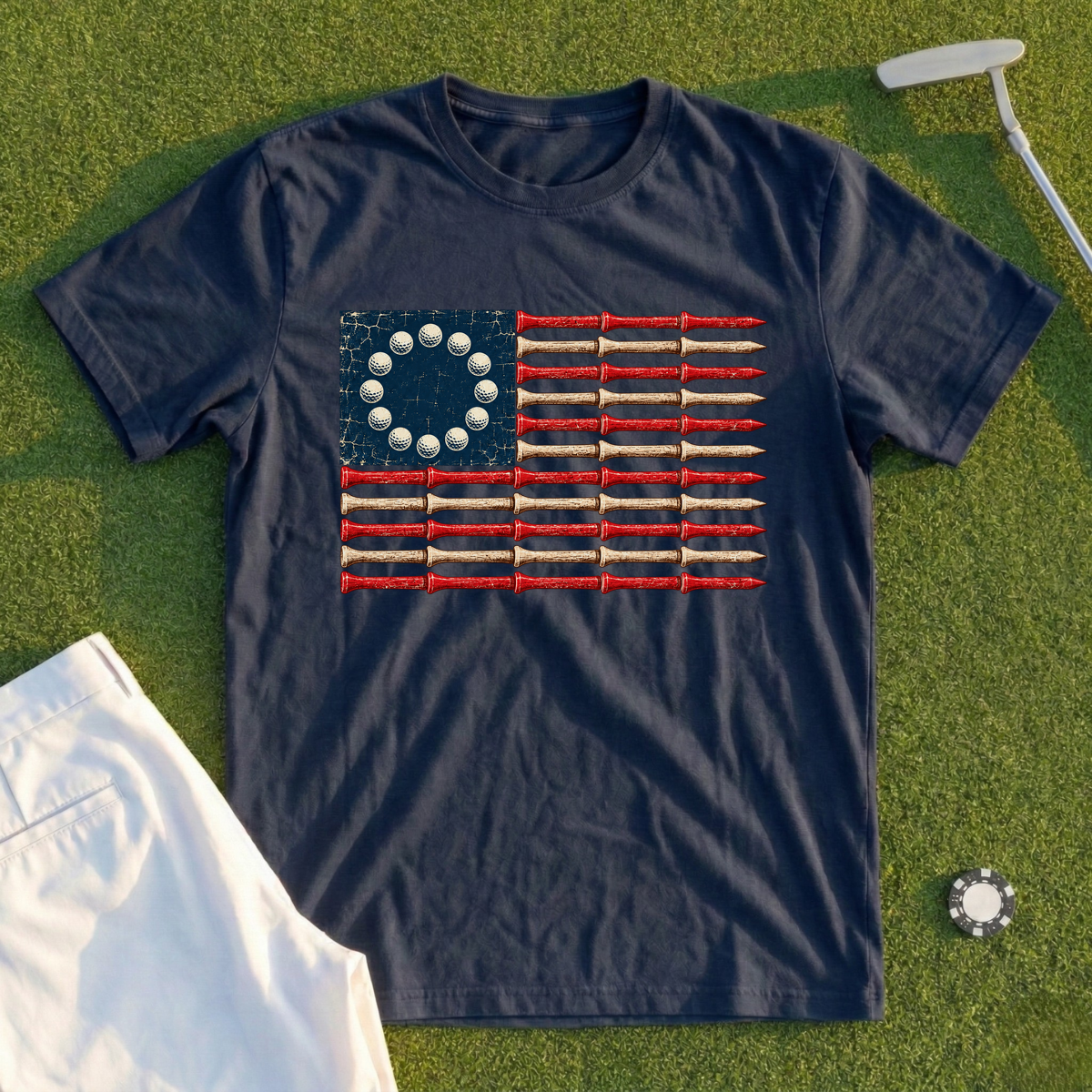 Betsy Ross Golf Flag Tee