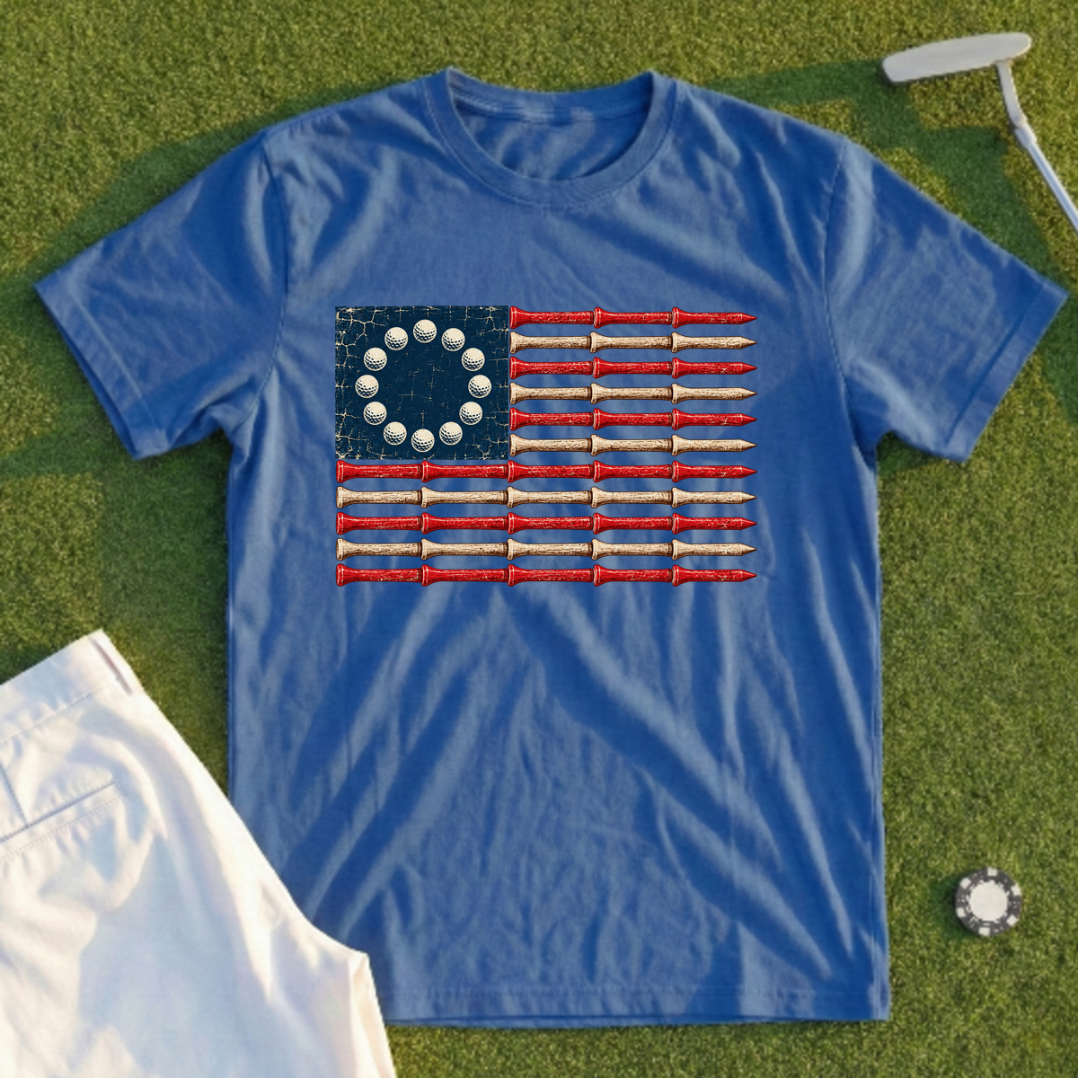 Betsy Ross Golf Flag Tee