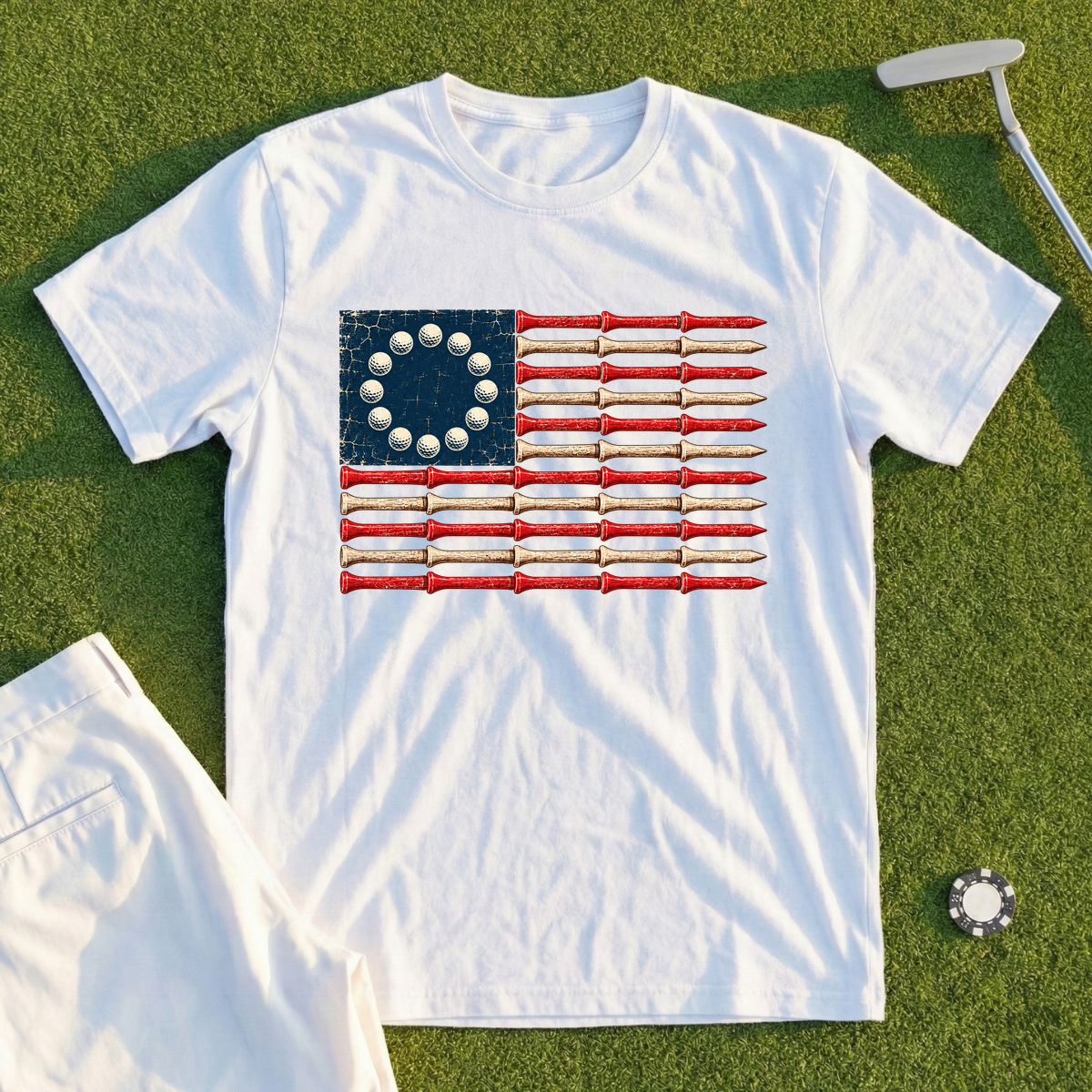 Betsy Ross Golf Flag Tee
