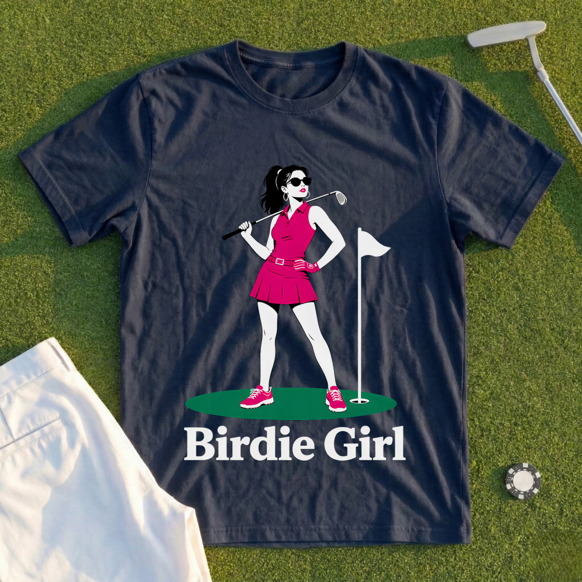 Birdie Girl, On The Green Tee