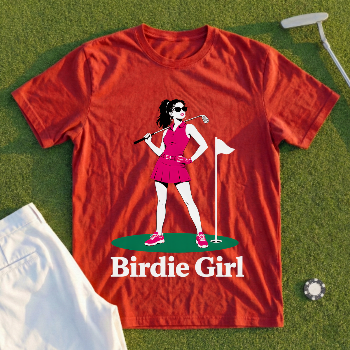 Birdie Girl, On The Green Tee