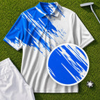 Blue Flash Performance Print Polo