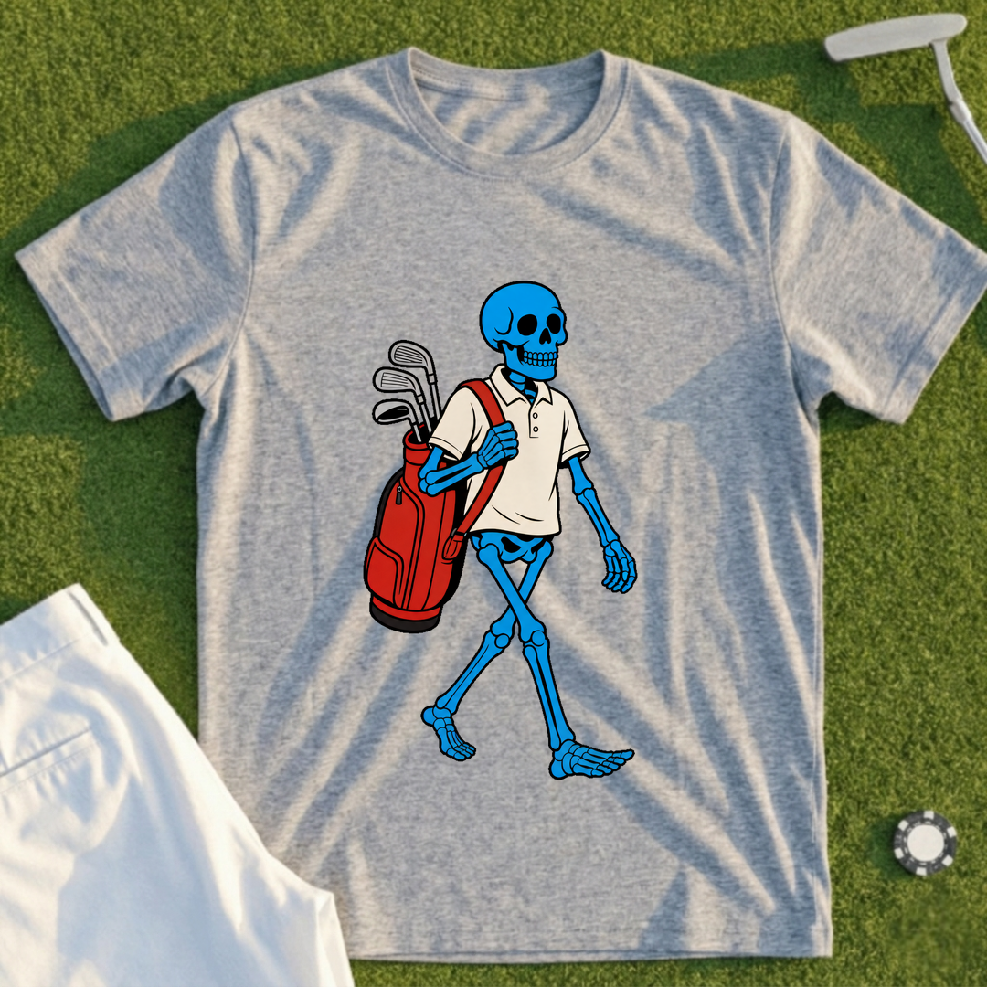 Blue Skeleton Caddie Tee