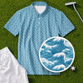 Blue Waves Performance Print Polo