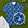 Blue Camo Performance Print Polo, print close-up