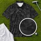 Black Smoke Performance Print Polo, print close-up