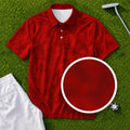 Red Smoke Performance Print Polo, print close-up