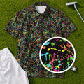 Electric Splatter Performance Print Polo, print close-up