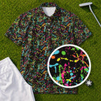 Electric Splatter Performance Print Polo, print close-up