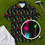 Neon Drip Performance Print Polo, print close-up