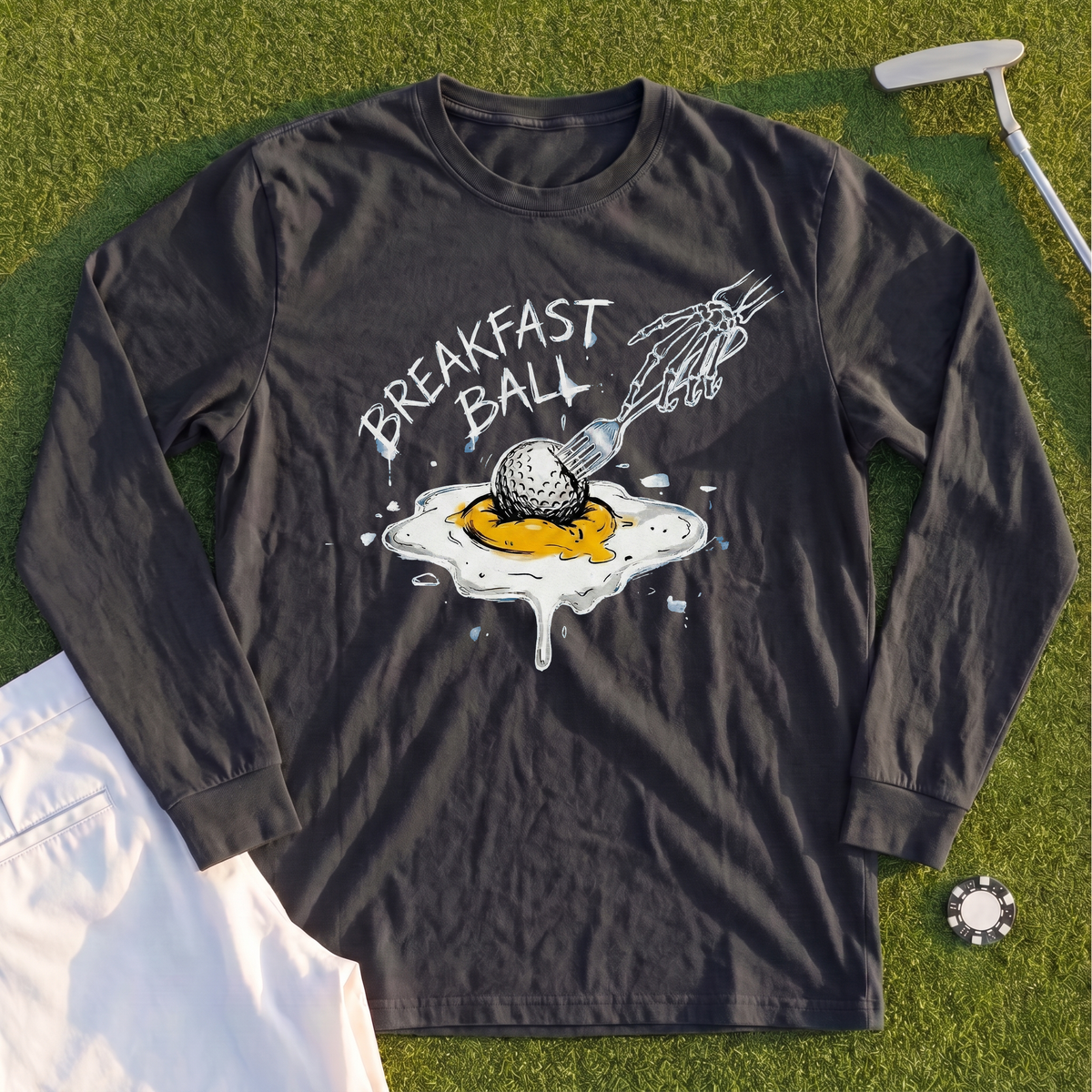 Breakfast Ball Egg Long Sleeve Tee