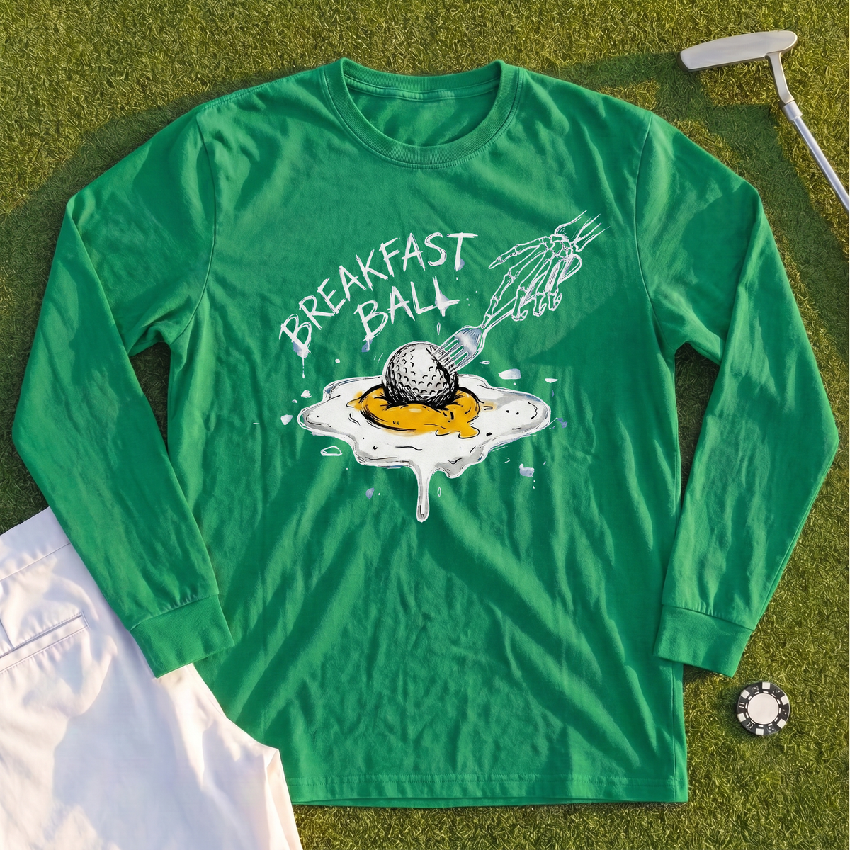 Breakfast Ball Egg Long Sleeve Tee