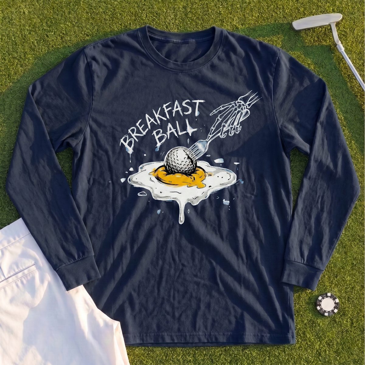 Breakfast Ball Egg Long Sleeve Tee