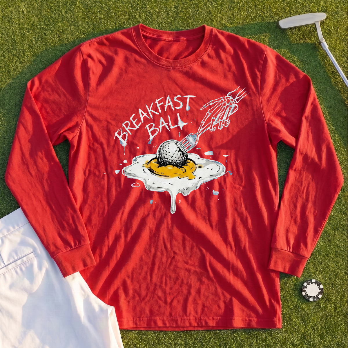 Breakfast Ball Egg Long Sleeve Tee