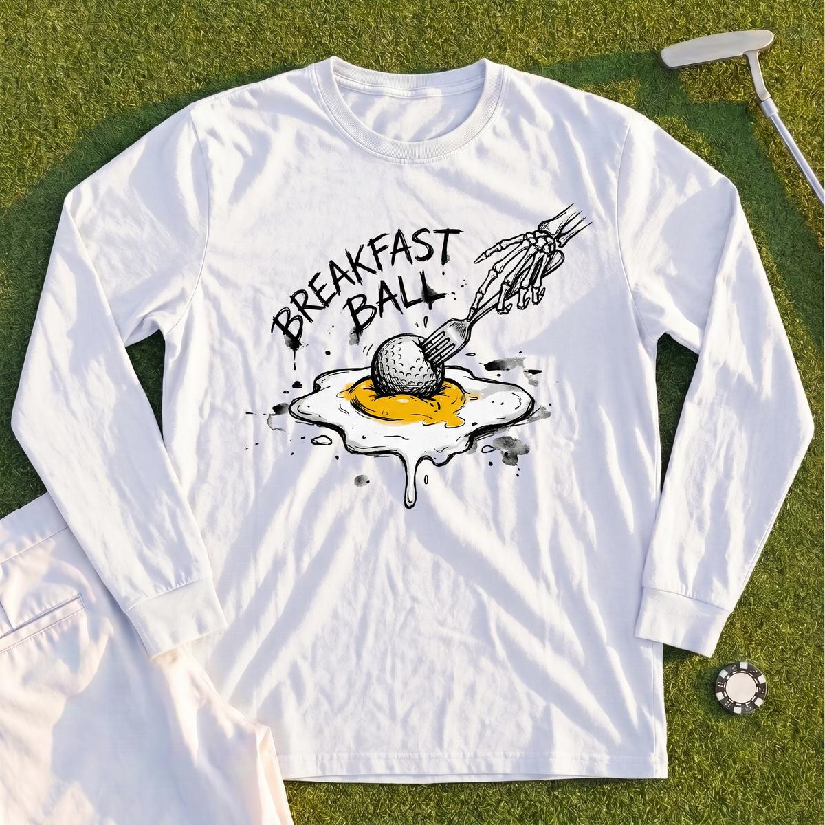 Breakfast Ball Egg Long Sleeve Tee