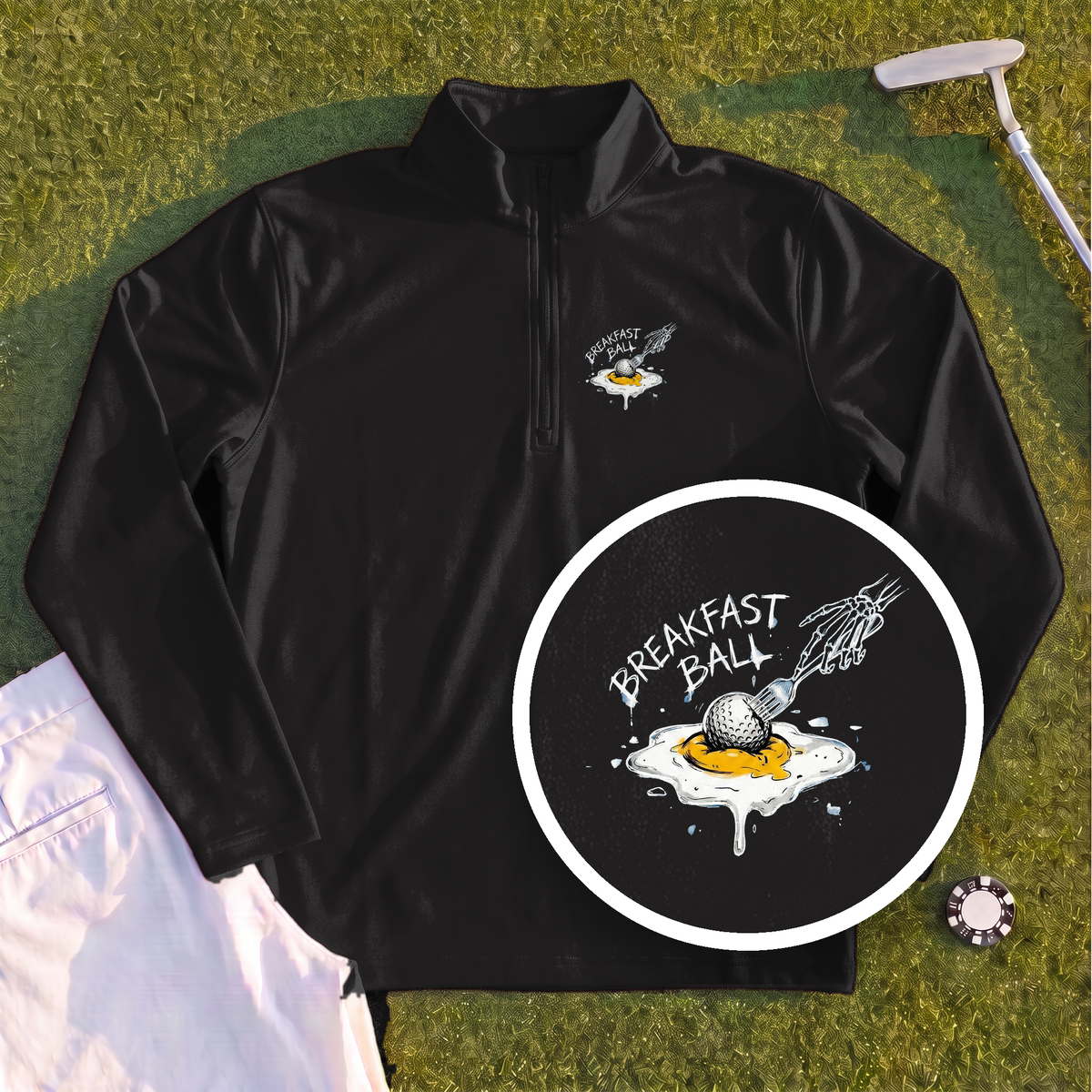 Breakfast Ball Egg Quarter Zip