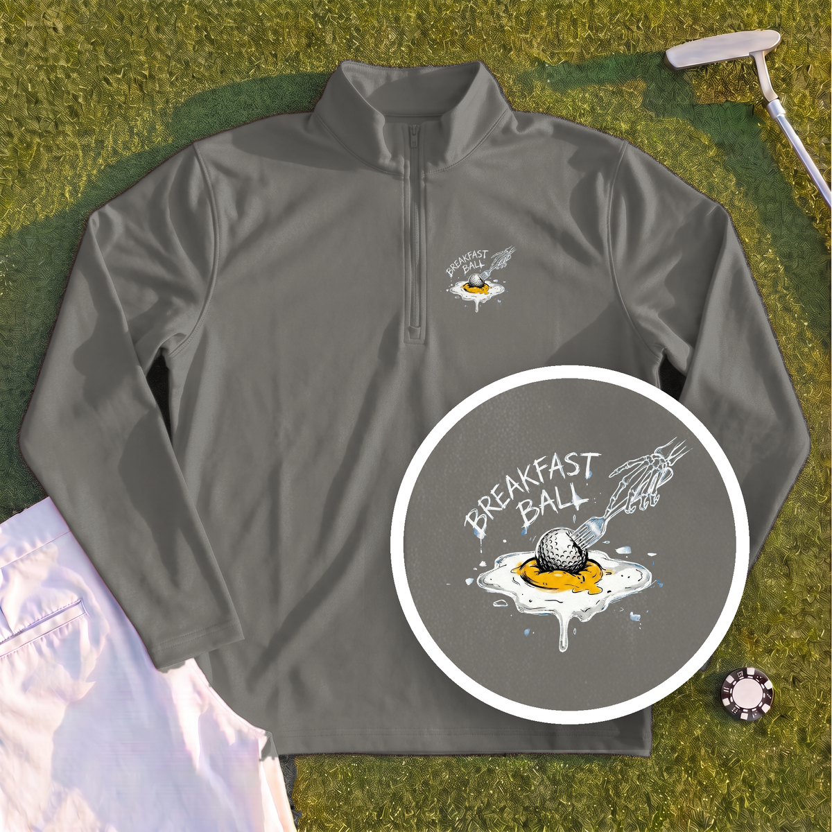 Breakfast Ball Egg Quarter Zip