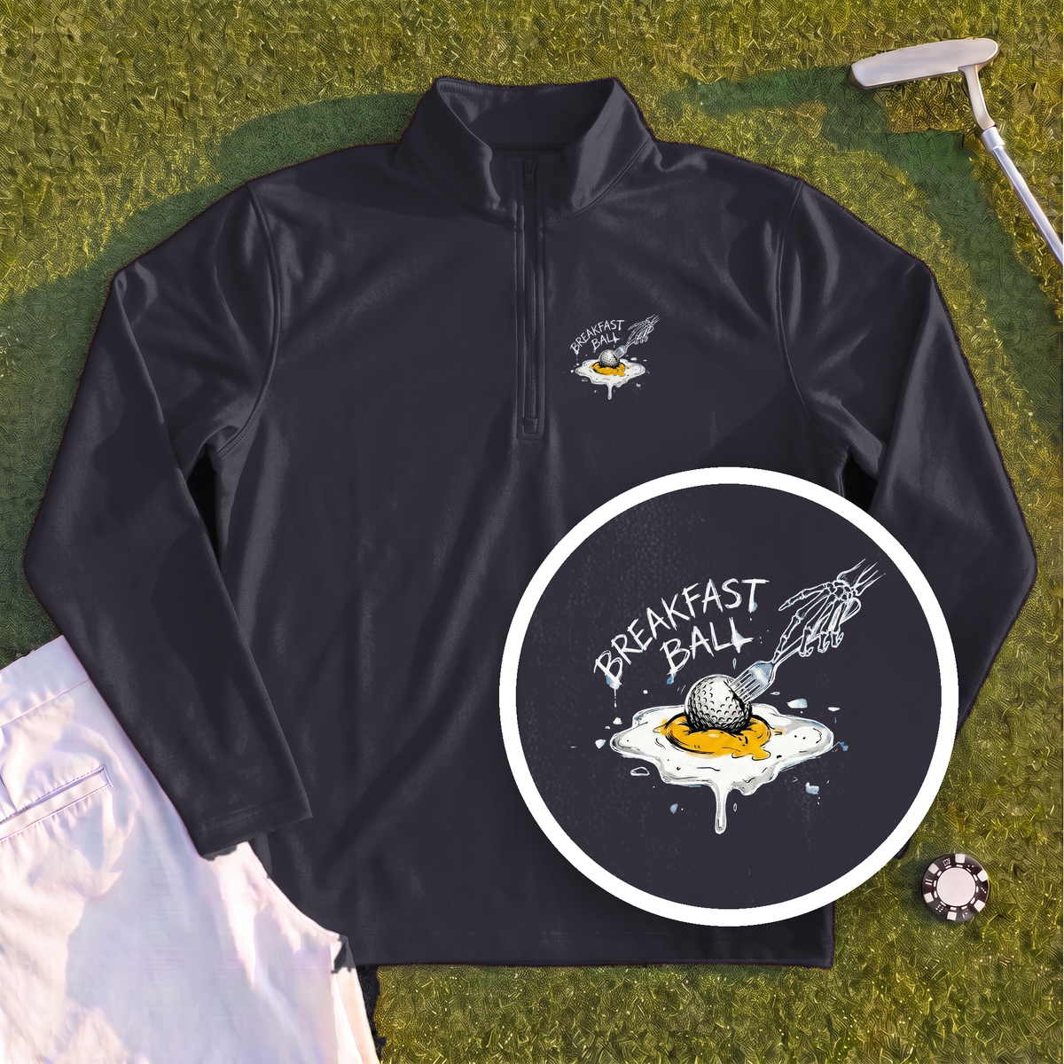 Breakfast Ball Egg Quarter Zip