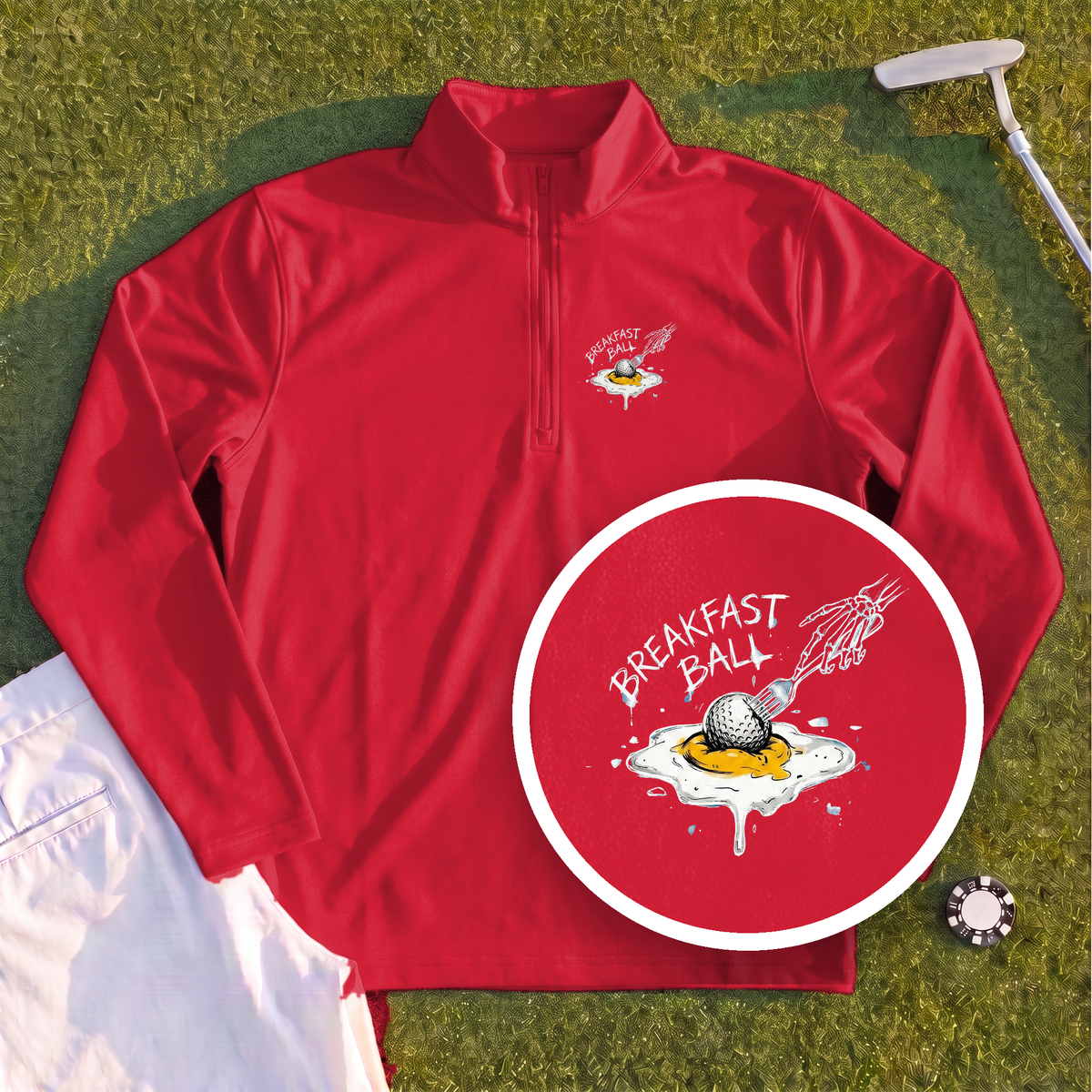 Breakfast Ball Egg Quarter Zip