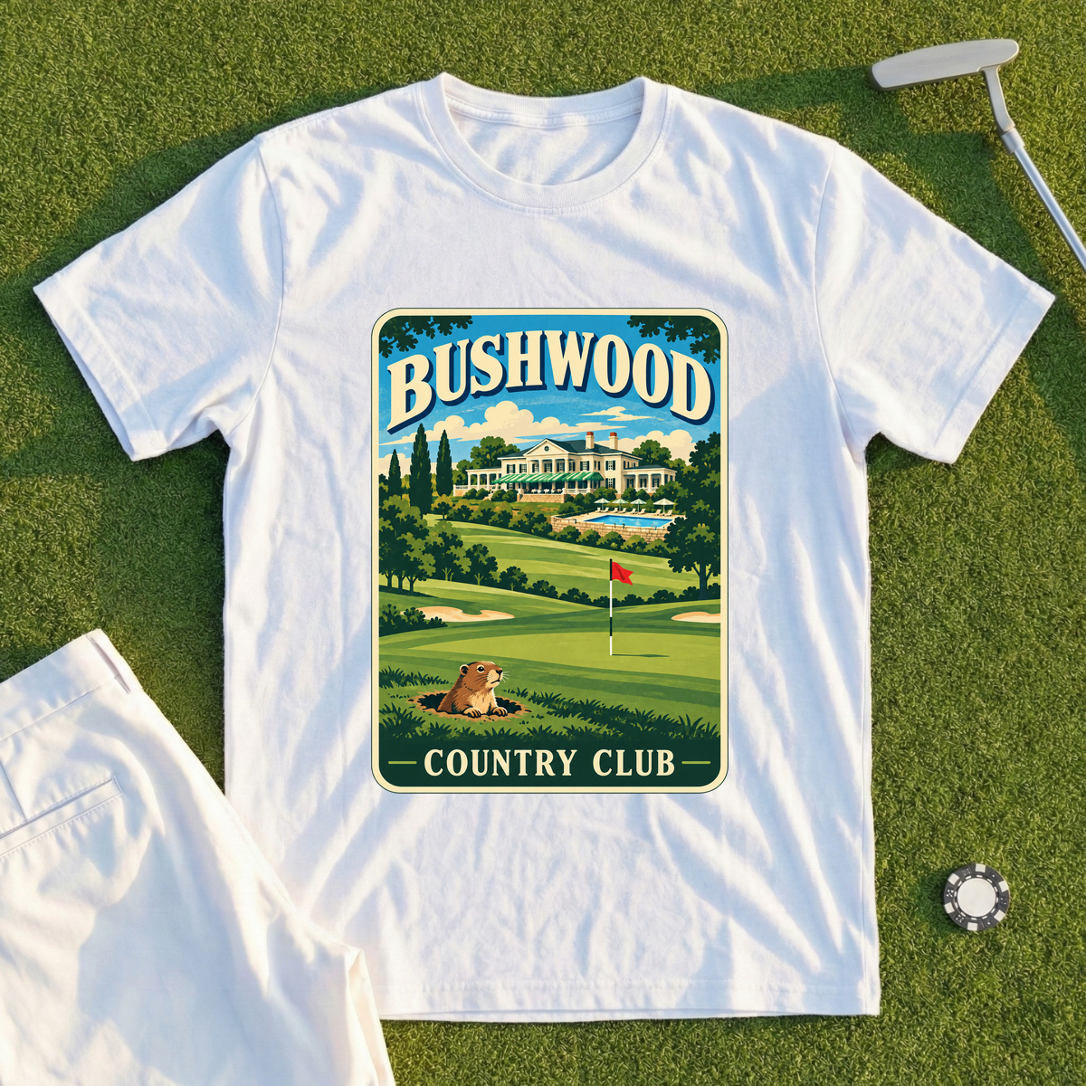 Bushwood Country Club Travel Poster Tee