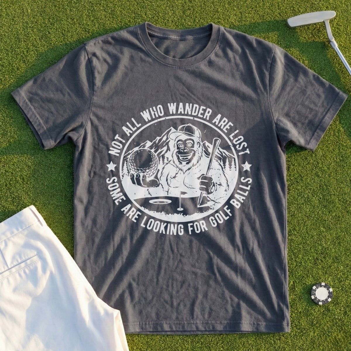 Not All Who Wander Are Lost Golf Balls T-Shirt