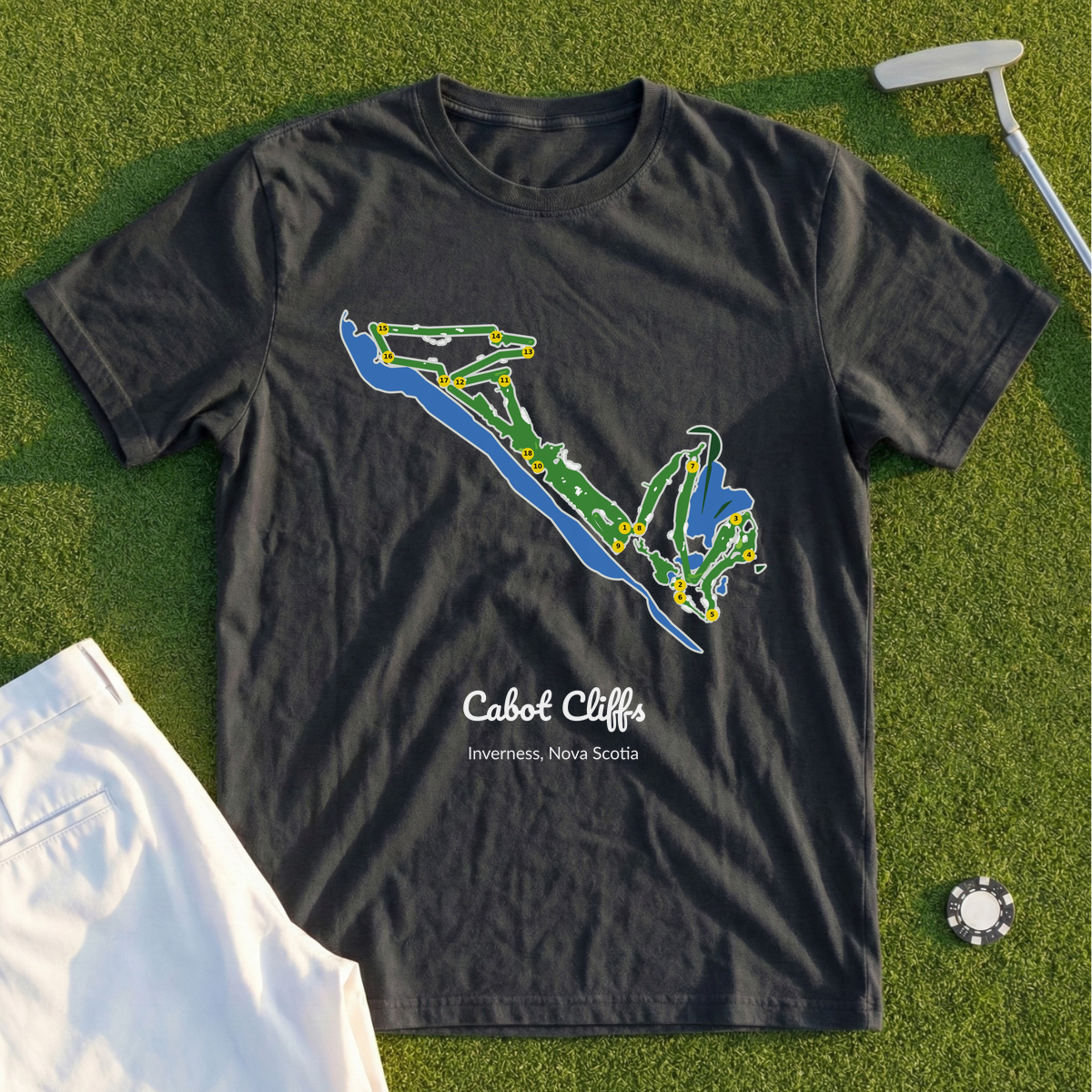 Cabot Cliffs, Course Map Tee