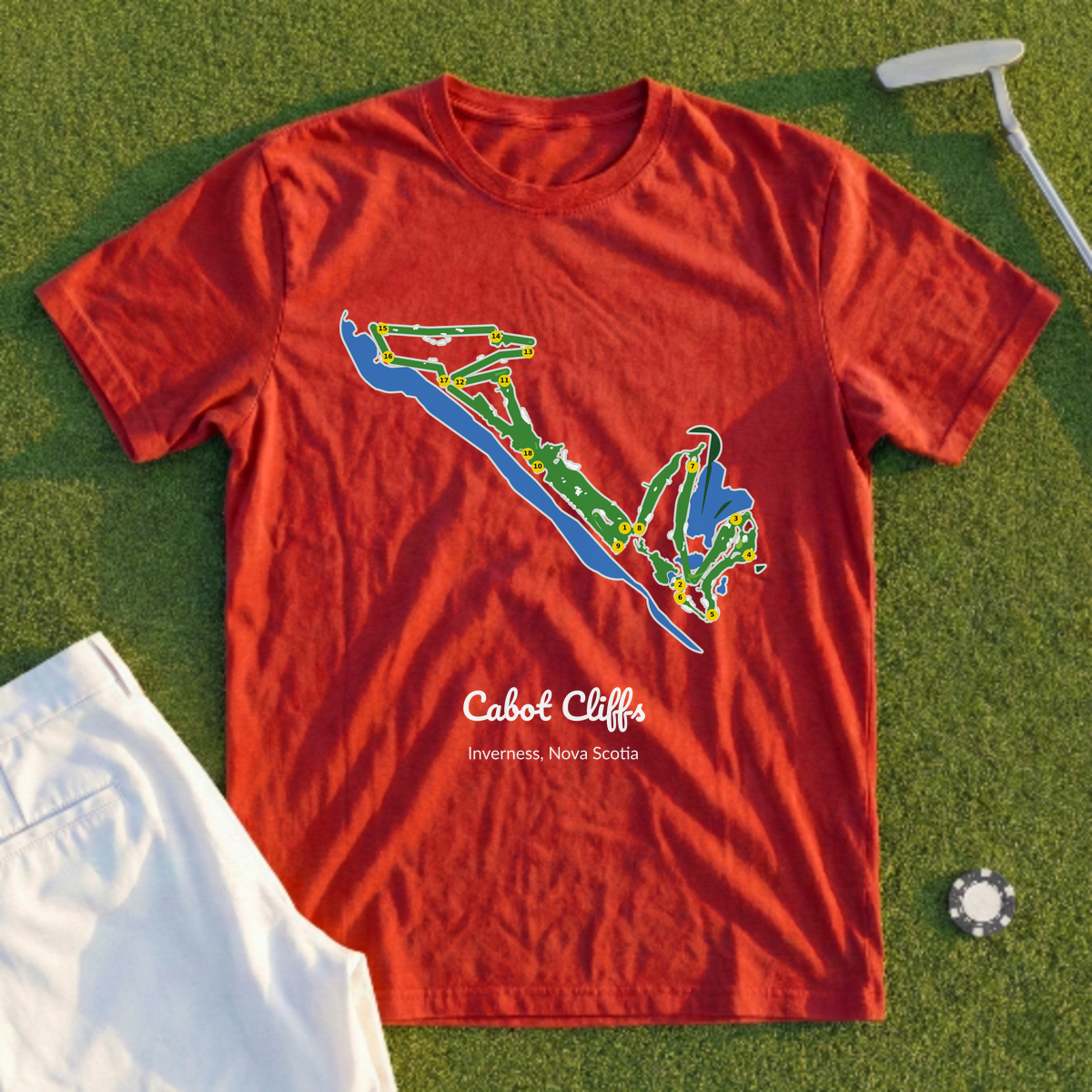 Cabot Cliffs, Course Map Tee