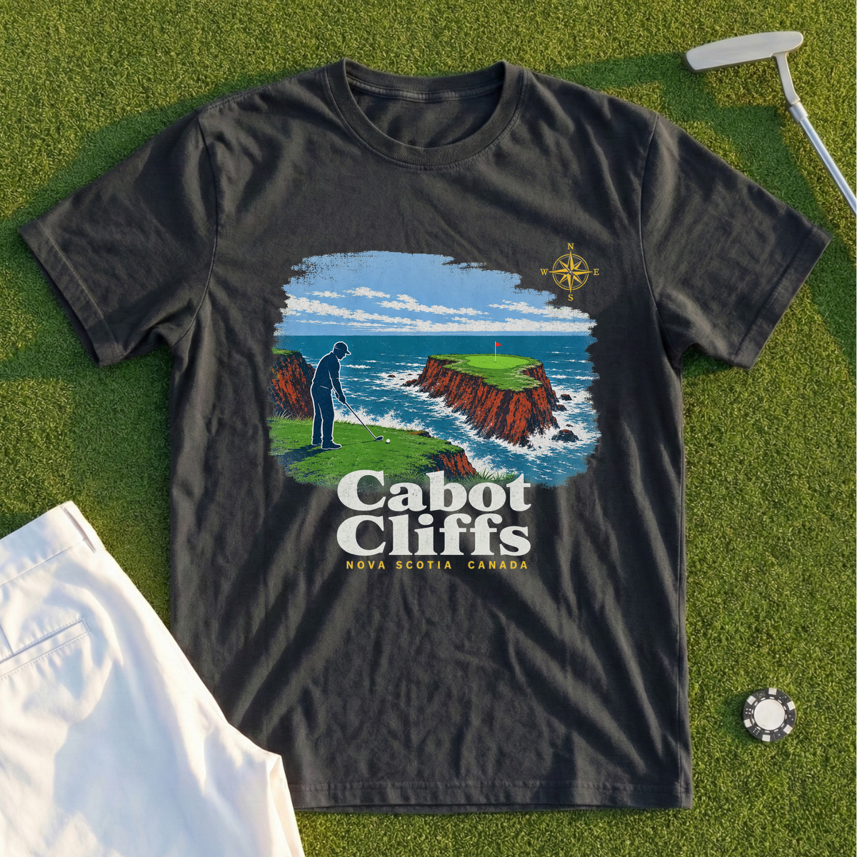 Cabot Cliffs, Ocean Chasm Travel Poster Tee