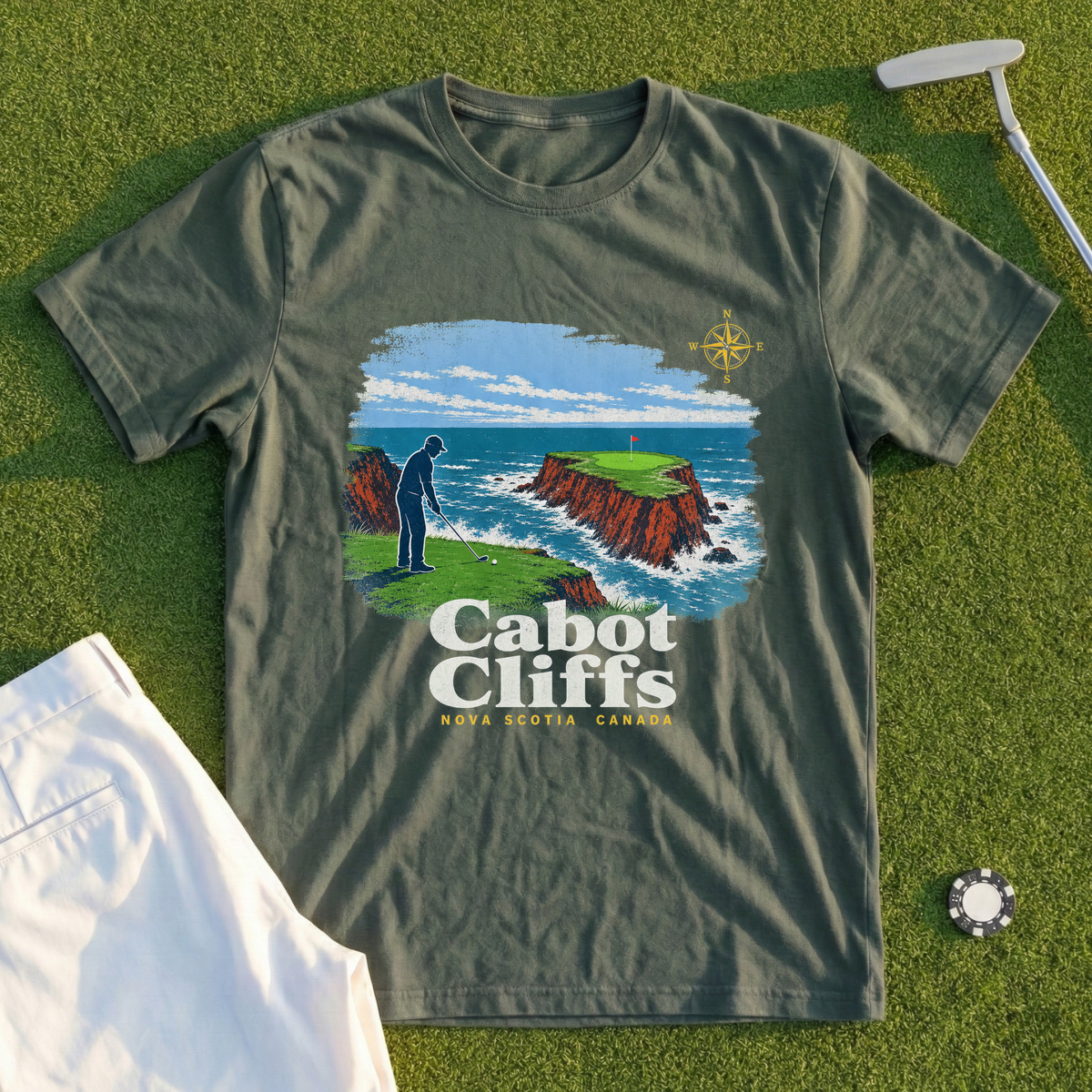 Cabot Cliffs, Ocean Chasm Travel Poster Tee