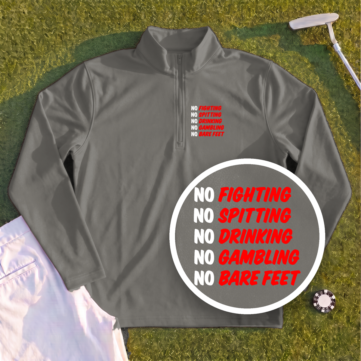 Caddyshack Rules Quarter Zip
