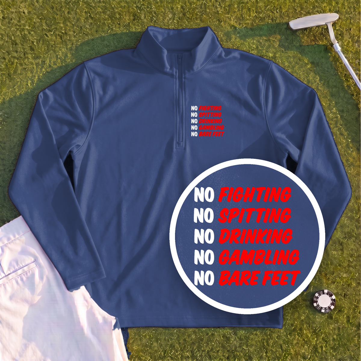 Caddyshack Rules Quarter Zip