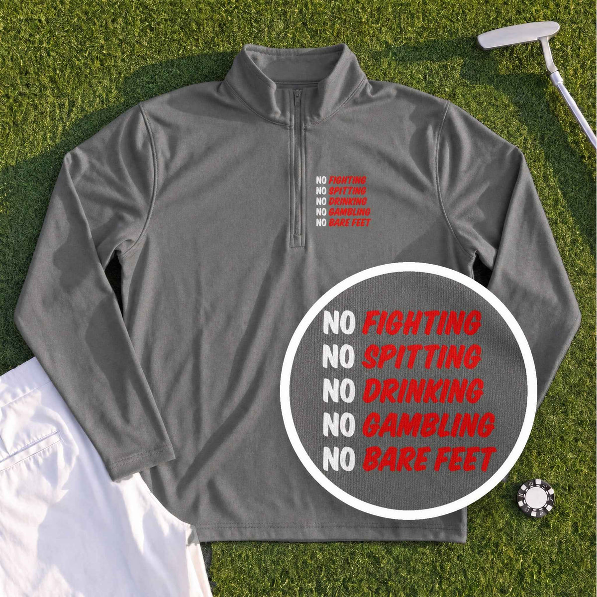 Caddyshack Rules Quarter Zip
